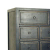 8 Drawer Chest with Metal Ring Pulls Antique Black By Casagear Home BM242224