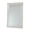 Beveled Mirror with Mother of Pearl Strip Accent, Silver By Casagear Home