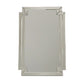 Accent Mirror with Intersected Beveled Frame, Silver By Casagear Home