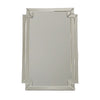 Accent Mirror with Intersected Beveled Frame, Silver By Casagear Home