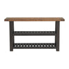 Sofa Table with 2 Slatted Shelves and X Legs Brown and Black By Casagear Home BM242268