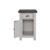 Chairside Table with 1 Drawer and USB Ports White and Gray By Casagear Home BM242270