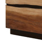 Nightstand with 2 Drawers and Live Edge Details Brown By Casagear Home BM242607