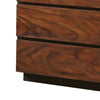 Wooden Chest with 4 Drawers and Live Edge Details Brown By Casagear Home BM242608