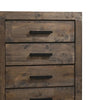 Wooden Chest with 5 Drawers and Grain Details Brown By Casagear Home BM242619