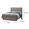 Queen Bed with Panel Headboard and Footboard Brown By Casagear Home BM242644