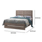 Eastern King Bed with Panel Headboard and Footboard Brown By Casagear Home BM242645