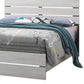 Eastern King Bed with Panel Headboard and Footboard White By Casagear Home BM242651