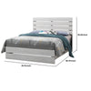 Eastern King Bed with Panel Headboard and Footboard White By Casagear Home BM242651