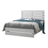 Eastern King Bed with Panel Headboard and Footboard, White By Casagear Home