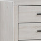 Dresser with 6 Drawers and Metal Bar Pulls White By Casagear Home BM242653