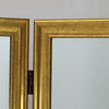 Full Size Dressing Screen with 3 Panel Resin Frame and Mirrors Gold By Casagear Home BM242688