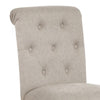 Counter Height Stool with Button Tufted Rolled Back Set of 2 Beige By Casagear Home BM242710