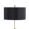 Floor Lamp with Drum Shade and Sleek Metal Tripod Legs Black and Gold By Casagear Home BM242739