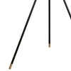 Floor Lamp with Drum Shade and Sleek Metal Tripod Legs Black and Gold By Casagear Home BM242739