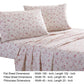 Veria 4 Piece King Bedsheet Set with Floral Print The Urban Port Pink By Casagear Home BM242748