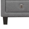 Nightstand with Single Drawer and Fabric Wrapping Gray By Casagear Home BM243318