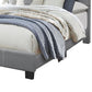 Queen Size Bed with Fabric Wrapped Frame and Panel Headboard Gray By Casagear Home BM243322