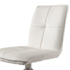 Dining Chair with Swivel Leatherette Seat Set of 2 White By Casagear Home BM243345