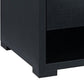 End Table with 2 Drawers and Open Compartments Black By Casagear Home BM243374