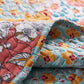 3 Piece King Quilt Set with Floral Print Multicolor By Casagear Home BM245656