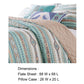 2 Piece Twin Quilt Set with Geometric Pattern Blue By Casagear Home BM245664