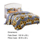 3 Piece King Quilt Set with Sunflower Print Yellow By Casagear Home BM245669