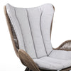 Indoor Outdoor Lounge Chair with Intricate Rope Woven Wingback Brown By Casagear Home BM245724