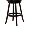 Swivel Barstool with Curved Double X Shaped Wooden Back Espresso Brown By Casagear Home BM245816