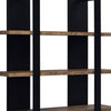 Bookcase with 4 Tier Shelves and Wooden Frame Brown and Black By Casagear Home BM245878