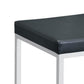 Vanity Stool with Leatherette Seat and Tubular Frame Black By Casagear Home BM245892