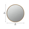 Mirror with Round Metal Frame and Ring Holder Brass By Casagear Home BM245919