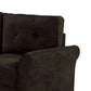 Loveseat with Knit Fabric with Flared Armrests Brown By Casagear Home BM245939