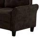 Loveseat with Knit Fabric with Flared Armrests Brown By Casagear Home BM245939