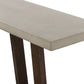 Elodie Grey Concrete and Dark Grey Oak Rectangle Console Table By Casagear Home BM245999