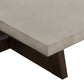 Elodie Grey Concrete and Dark Grey Oak Rectangle Coffee Table By Casagear Home BM246000