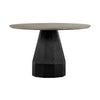 Revival Concrete and Oak Round Dining Table By Casagear Home