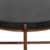 Sylvie Brushed Oak and Metal Round Coffee Table By Casagear Home BM246007