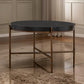 Sylvie Brushed Oak and Metal Round Coffee Table By Casagear Home