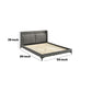 Legend Gray Fabric Queen Platform Bed with Black Metal Legs By Casagear Home BM246047