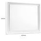 Wall Mirror with Rectangular Molded Wooden Frame White By Casagear Home BM246085