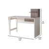 Wooden Desk with 1 Drawer and Side Shelf Cream and Brown By Casagear Home BM246841