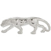 Mirrored Standing Panther with Glass Mosaic Pattern Silver By Casagear Home BM246971