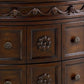 Nightstand with 3 Drawer and Ornate Carved Applique Brown By Casagear Home BM248120