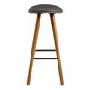 26 Inch Faux Leather Counter Height Backless Bar Stool Brown and Gray By Casagear Home BM248146