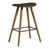 26 Inch Faux Leather Counter Height Backless Bar Stool Brown By Casagear Home BM248148