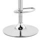 Faux Leather and Metal Adjustable Bar Stool Gray and Silver By Casagear Home BM248174