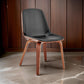 Leatherette Dining Chair with Slightly Curved Seat, Black By Casagear Home