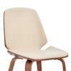 Leatherette Dining Chair with Slightly Curved Seat Cream By Casagear Home BM248197