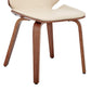 Leatherette Dining Chair with Slightly Curved Seat Cream By Casagear Home BM248197